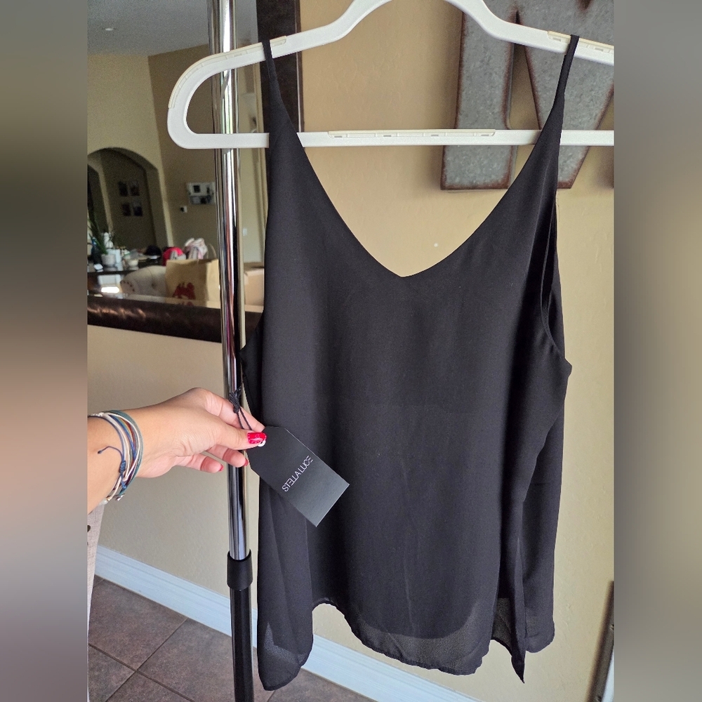 Stella Luce Elegant Black Camisole